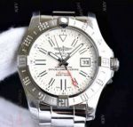 Copy Breitling Avenger II GMT Swiss 2836 Watch Stainless Steel White Dial